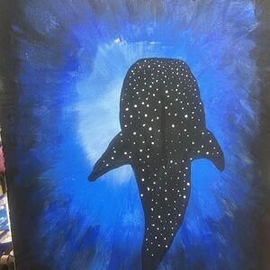 Handpainted whale shark